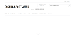 Desktop Screenshot of cygnussportswear.com